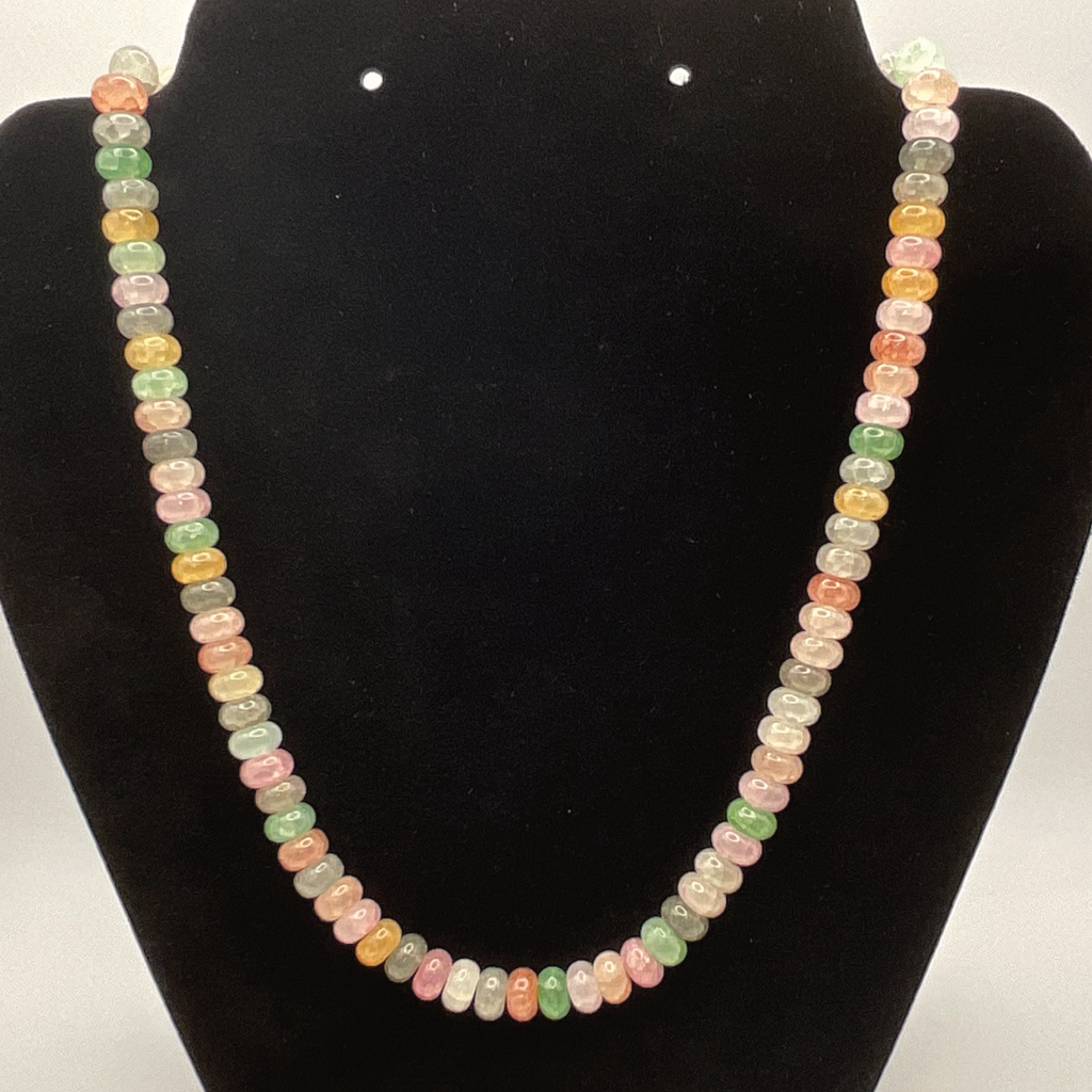20" Fire and Ice Quartz Necklace