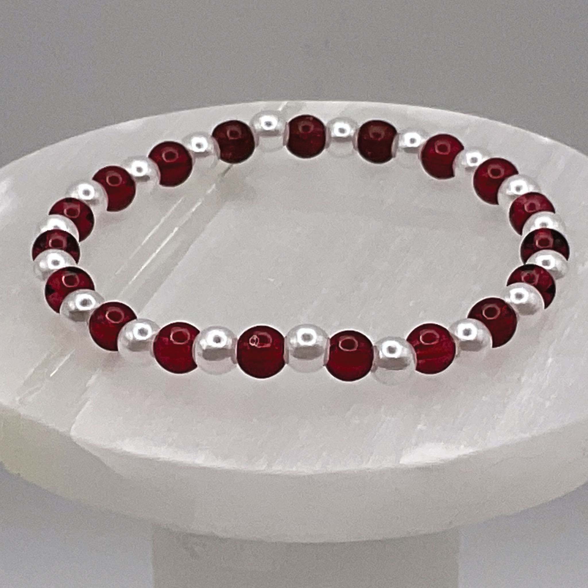Pearl Red Glass Bracelet