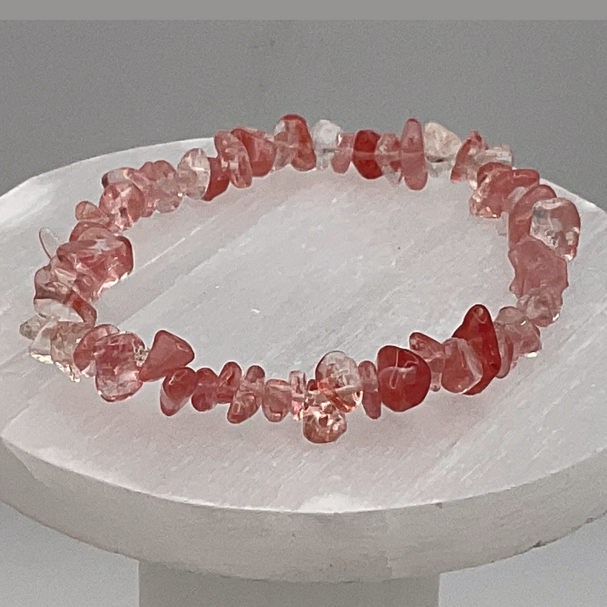 Chipped Cherry Quartz Bracelet