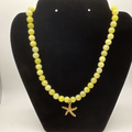 18" Serpentine Golden Starfish Charm Necklace