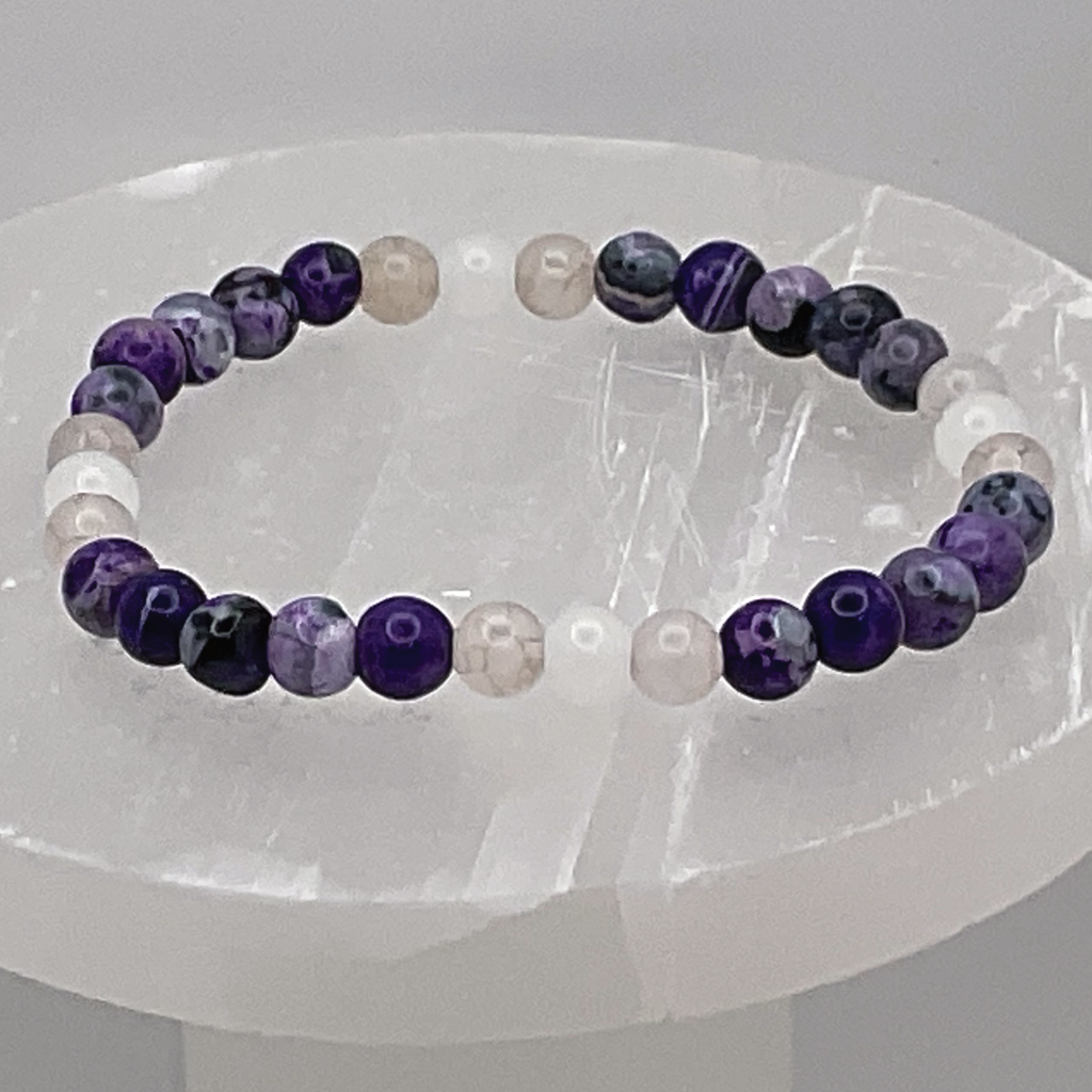 Purple Dragon Vein Agate Oriental Agate Bracelet