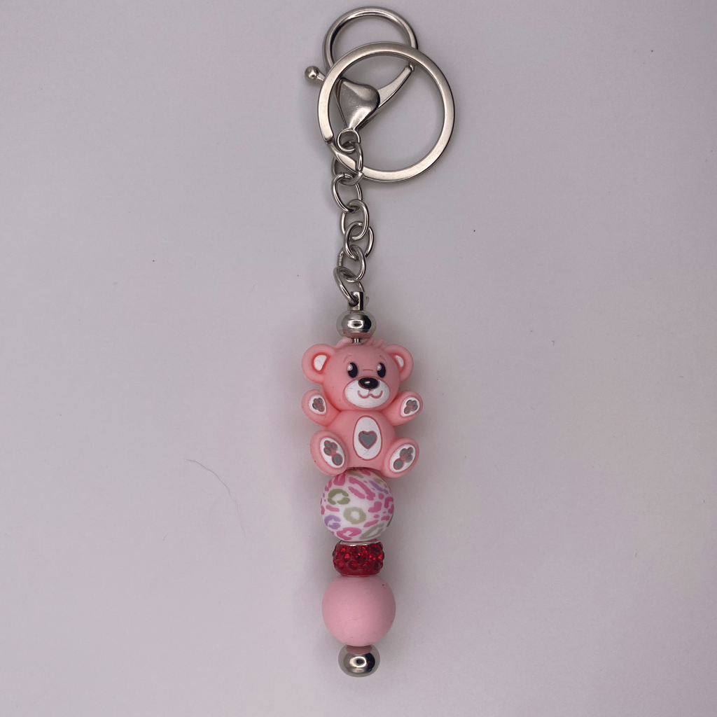 Pink Bear Keychain