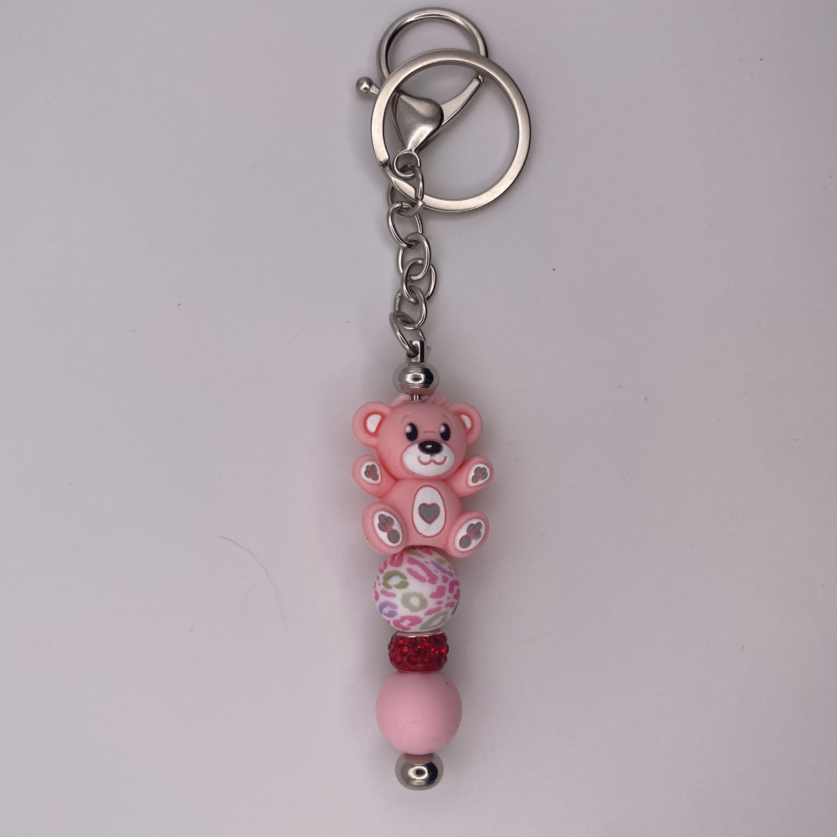 Pink Bear Keychain