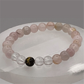 Rose Quartz Clear Quartz Pixiu Bracelet