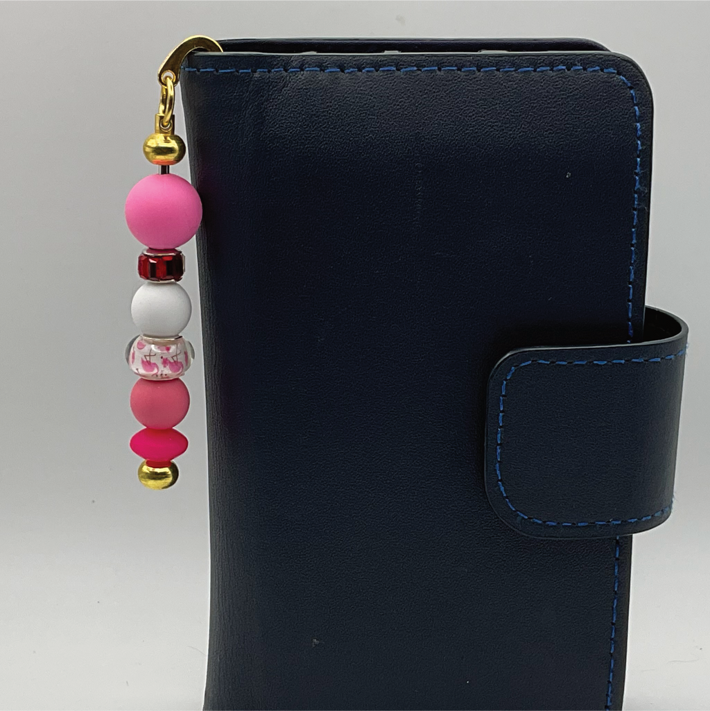 Pink Flamingo White Red Gold Bookmark