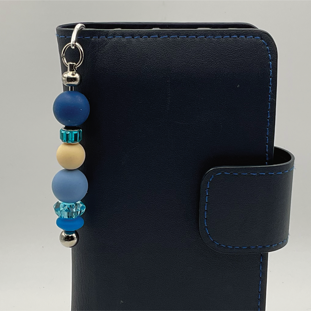 Blue Beige Silver Bookmark