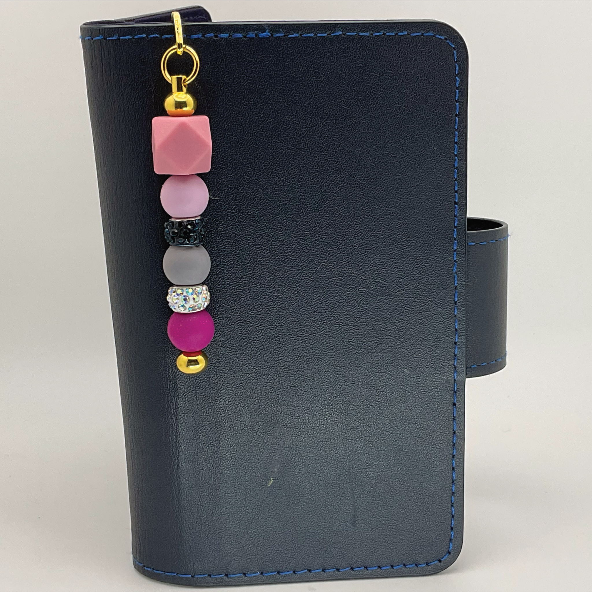 Grey Maroon Pink Bookmark