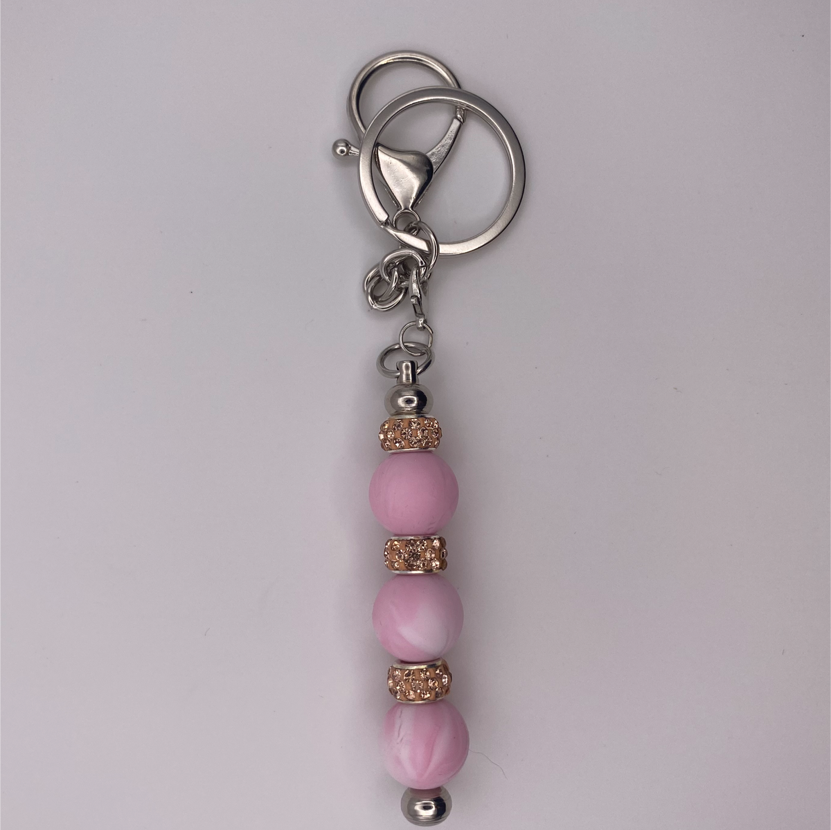 Pink Crystal Keychain