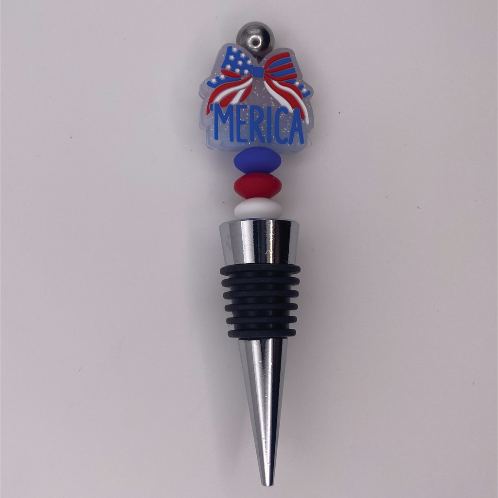 Patriotic Ribbon Wine Stopper