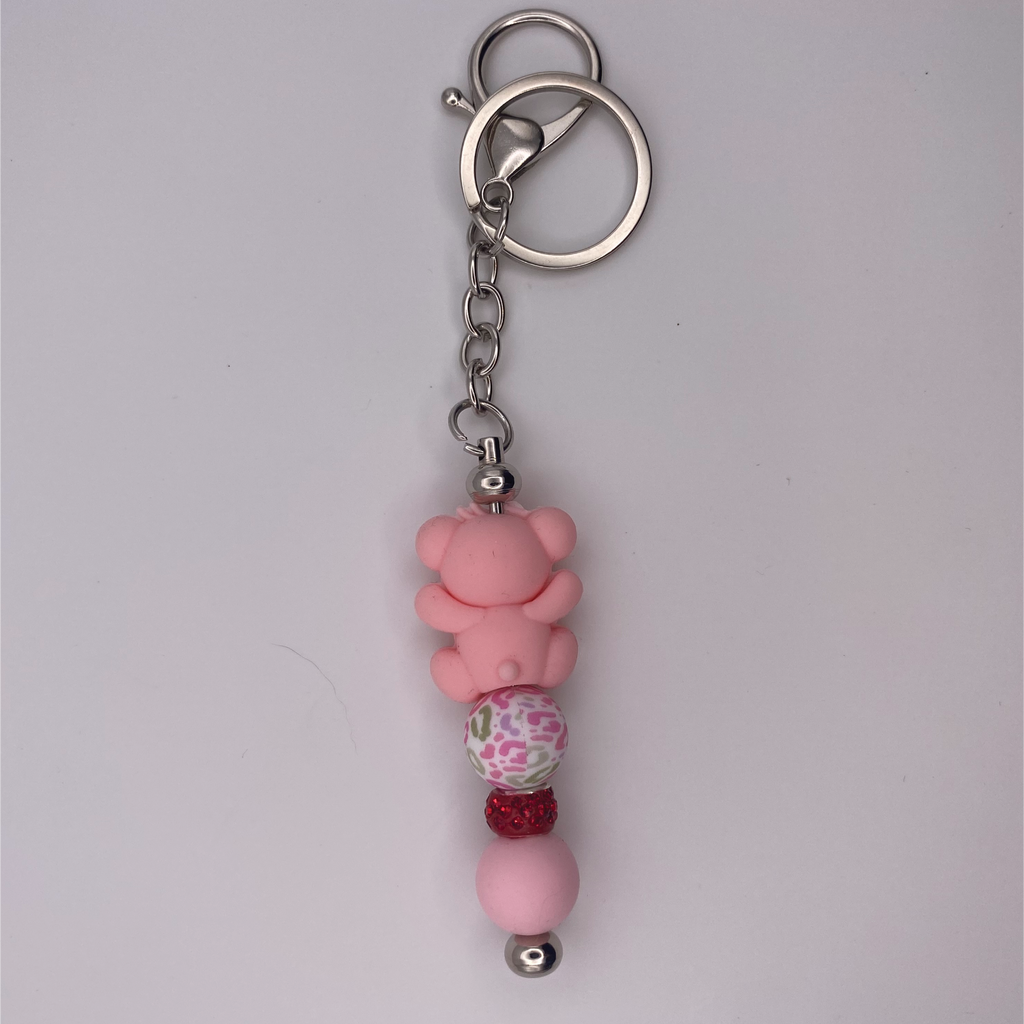 Pink Bear Keychain