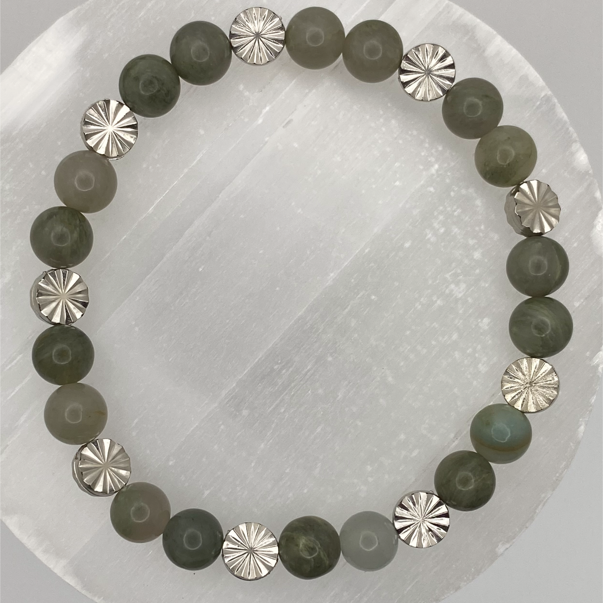 Serpentine Bracelet with Silver Spacers