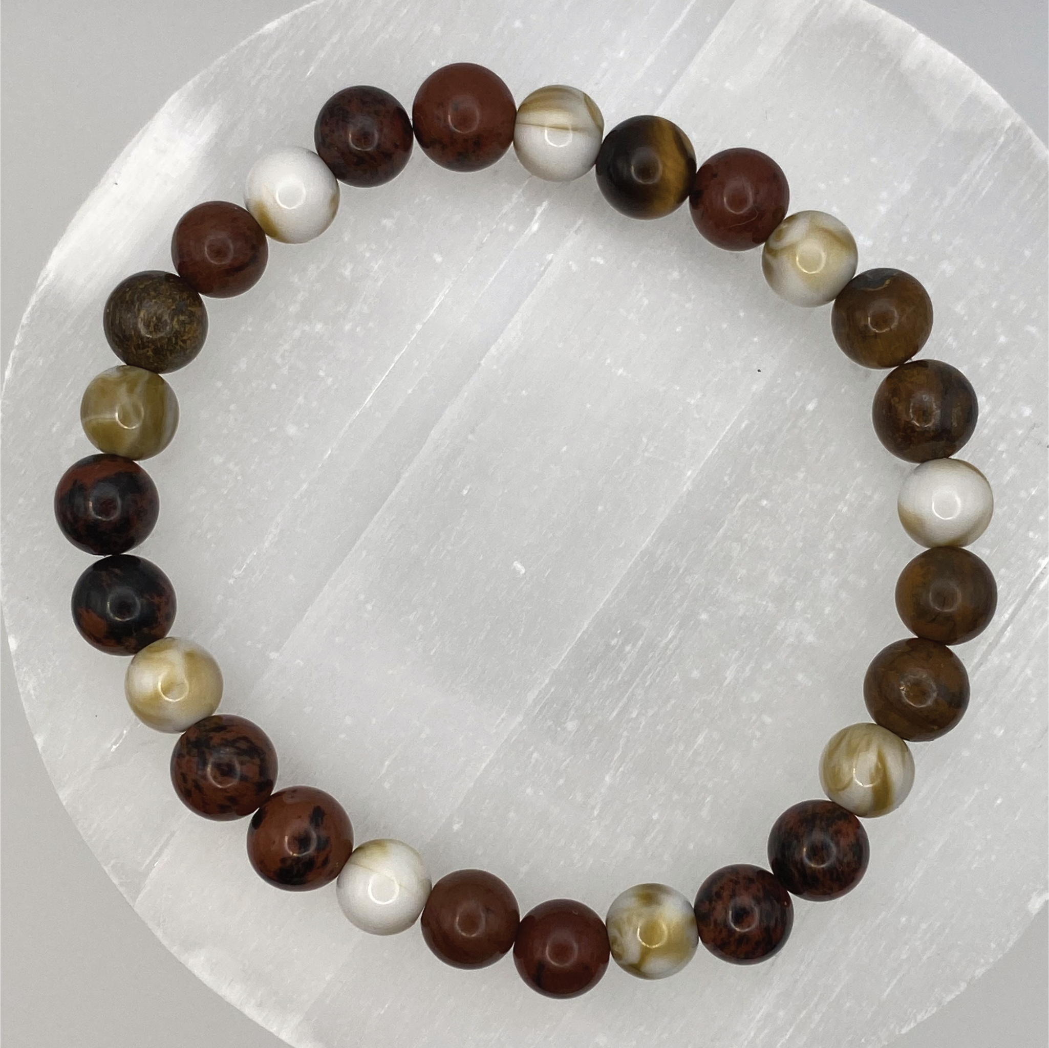 Mahogany Obsidian Oriental Agate Bracelet