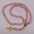 Pink Gold Small Full 5 Decade Gold Rosary