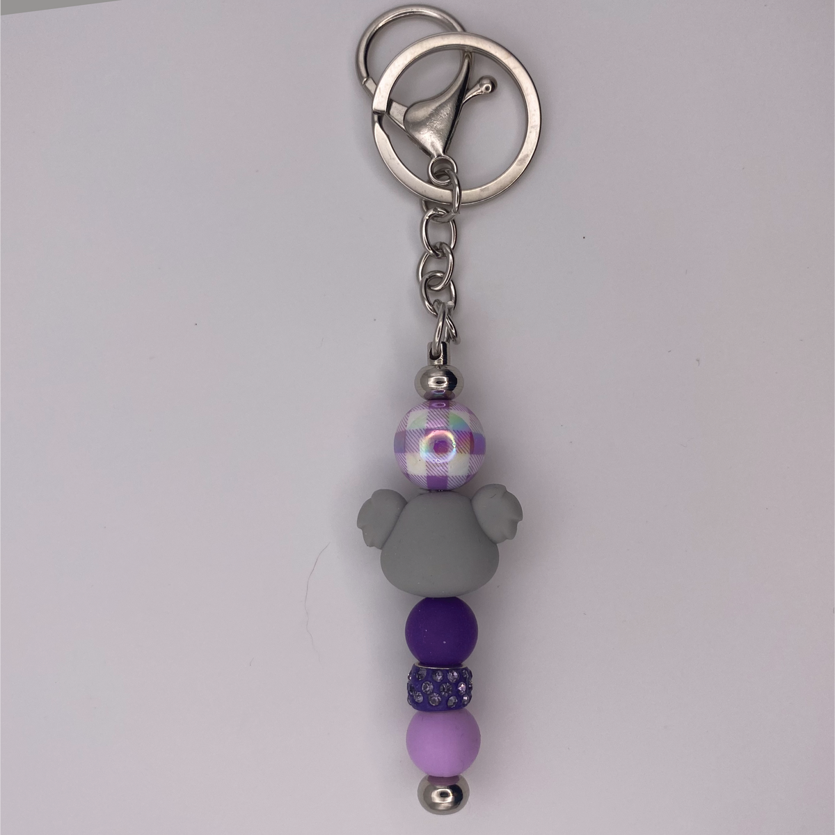 Purple Grey Koala Keychain