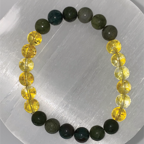 एम्बर सर्पेंटाइन कंगन