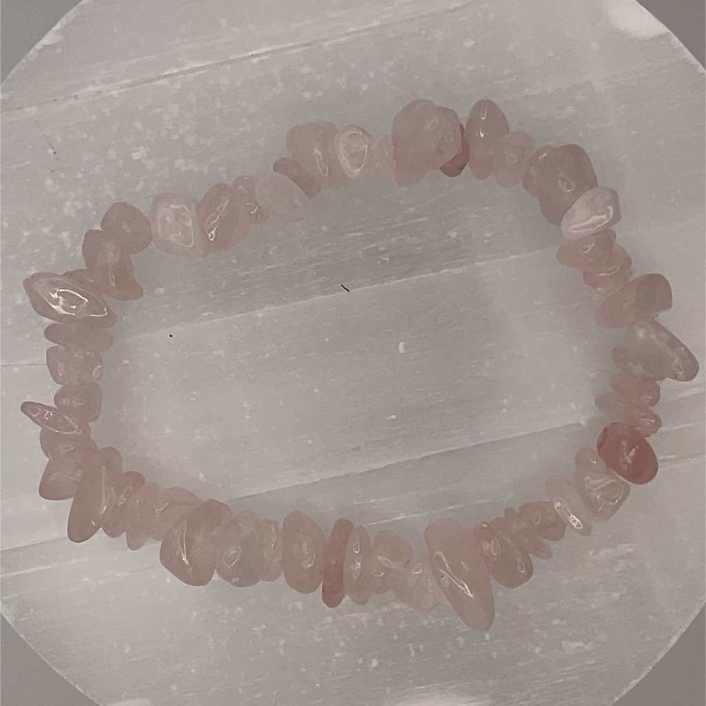 Chipped Rose Quartz Bracelet