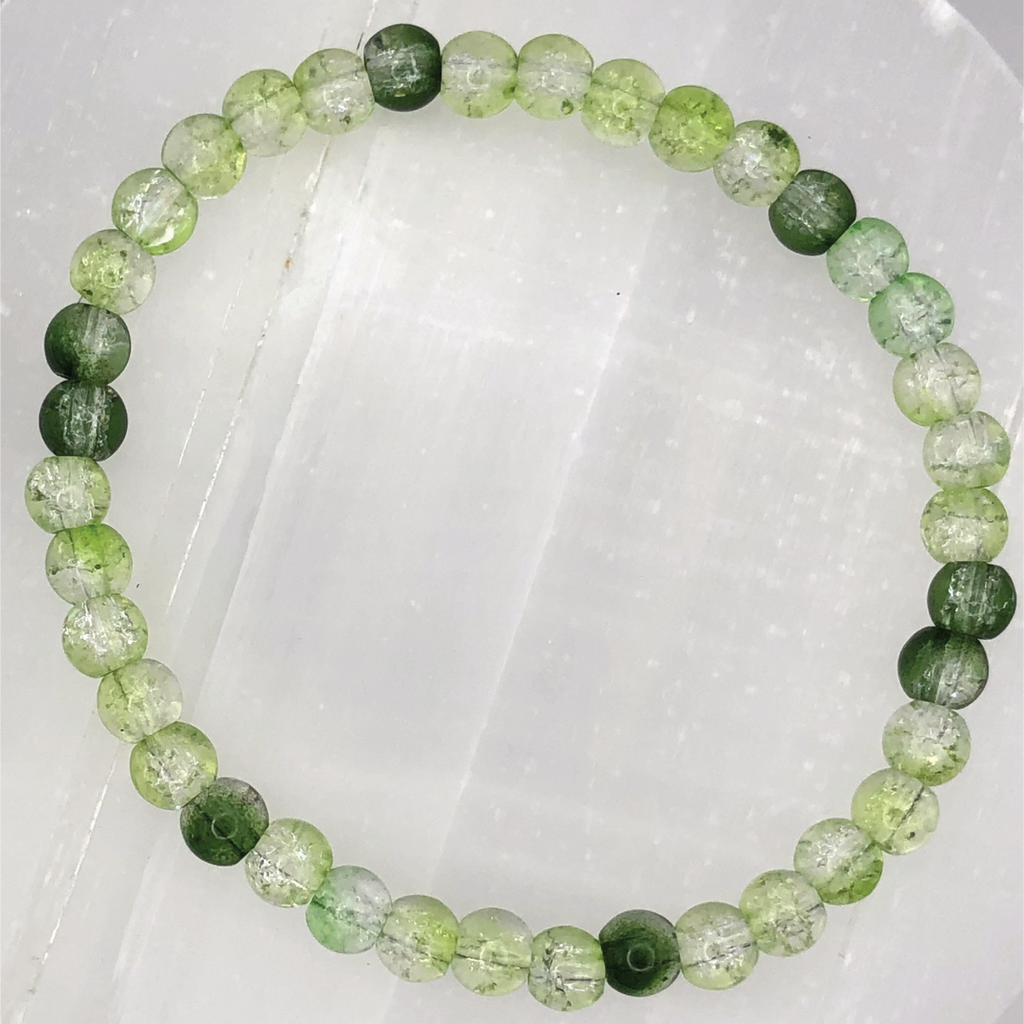 Green Crystal Glass Bracelet