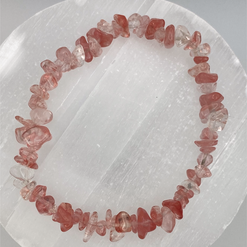 Chipped Cherry Quartz Bracelet