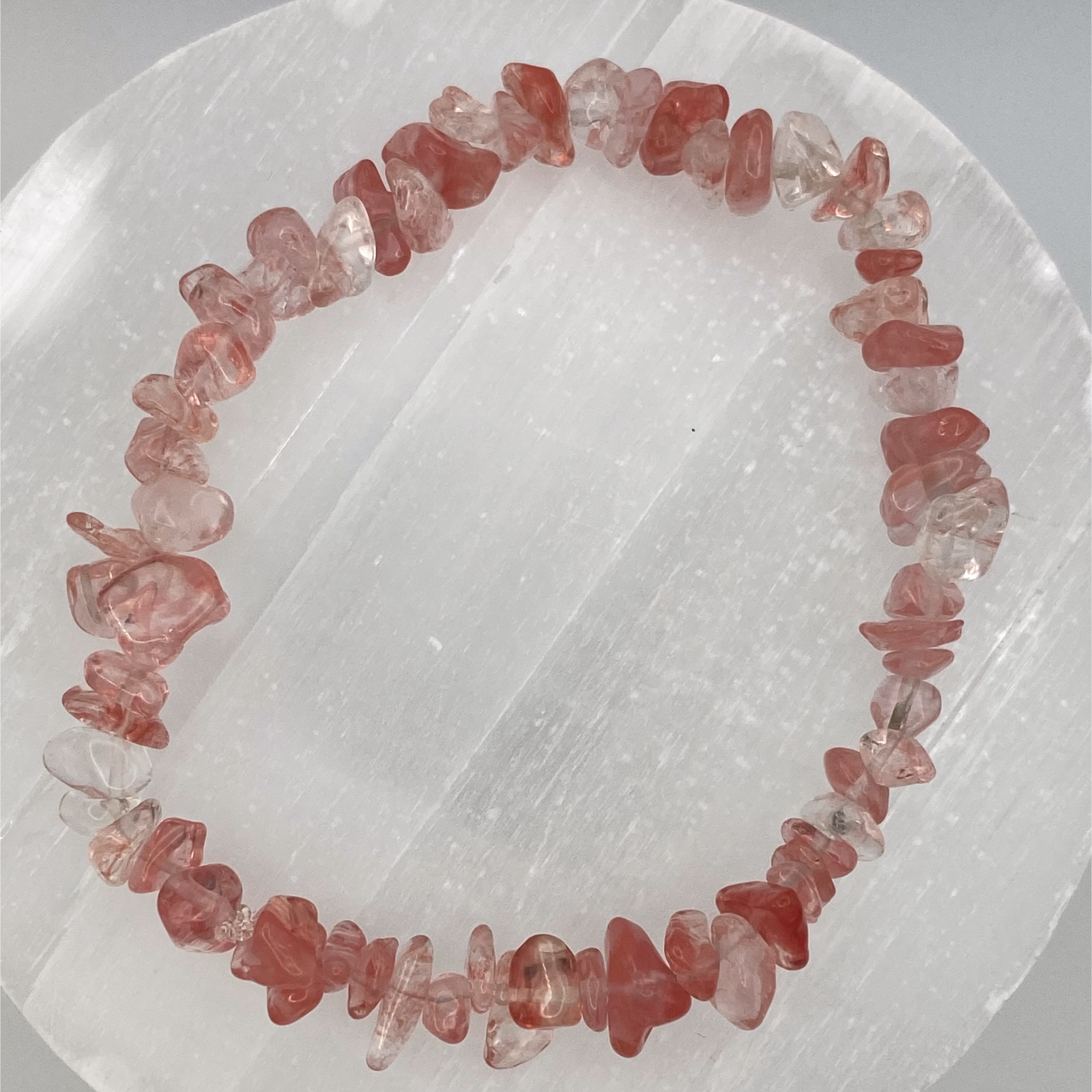 Chipped Cherry Quartz Bracelet
