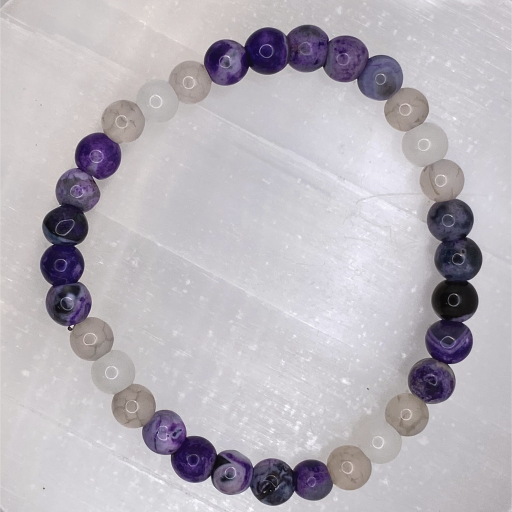 Purple Dragon Vein Agate Oriental Agate Bracelet