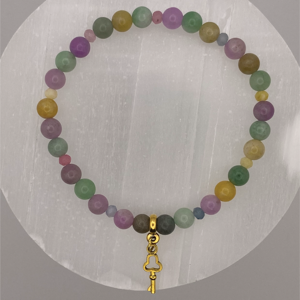 Pulsera con colgante de turmalina elbaíta