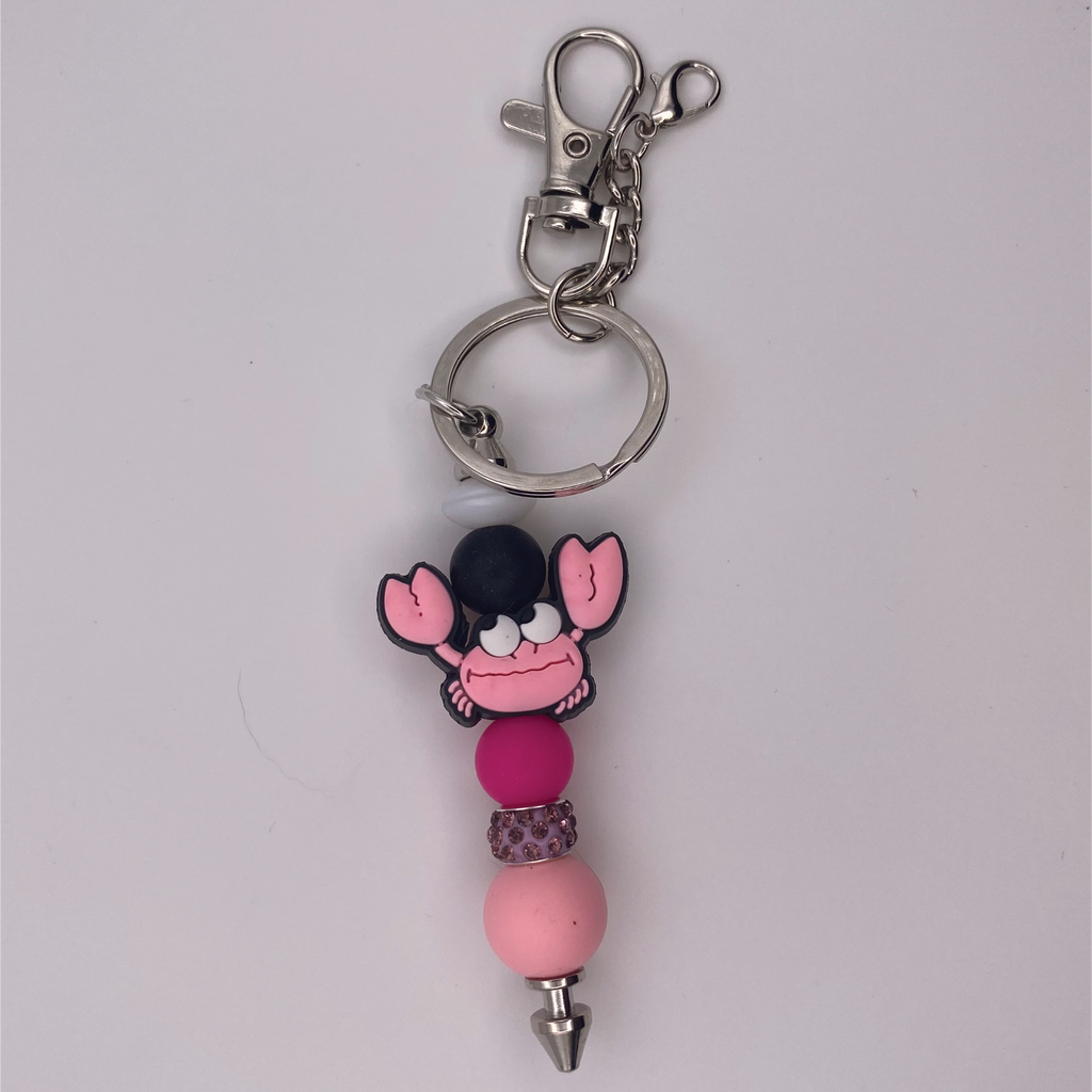 Llavero de cangrejo rosa