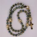Green Faceted Full 5 Decade Gold Rosary