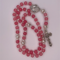Pink Pearl Full 5 Decade Silver Rosary