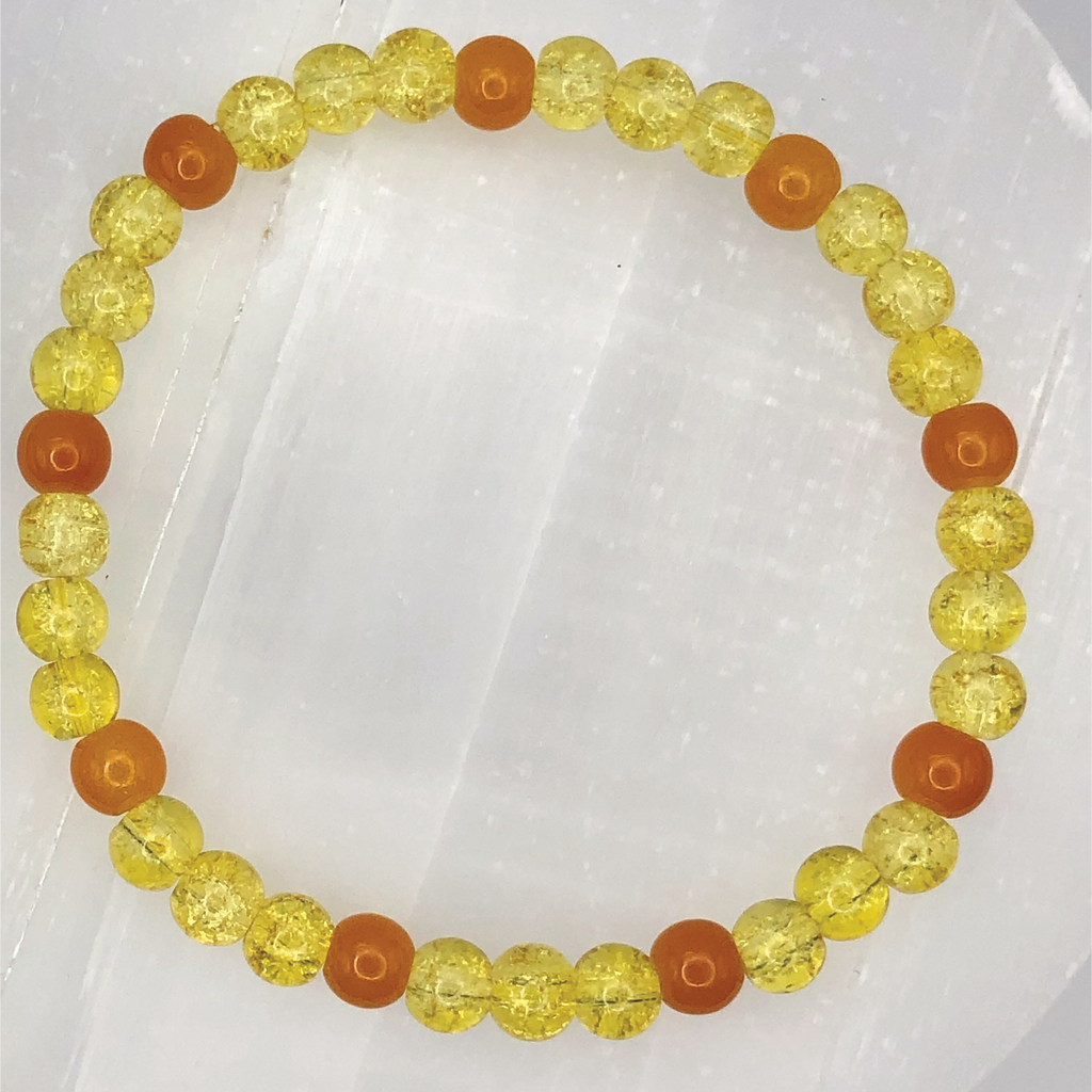Yellow Orange Glass Bracelet