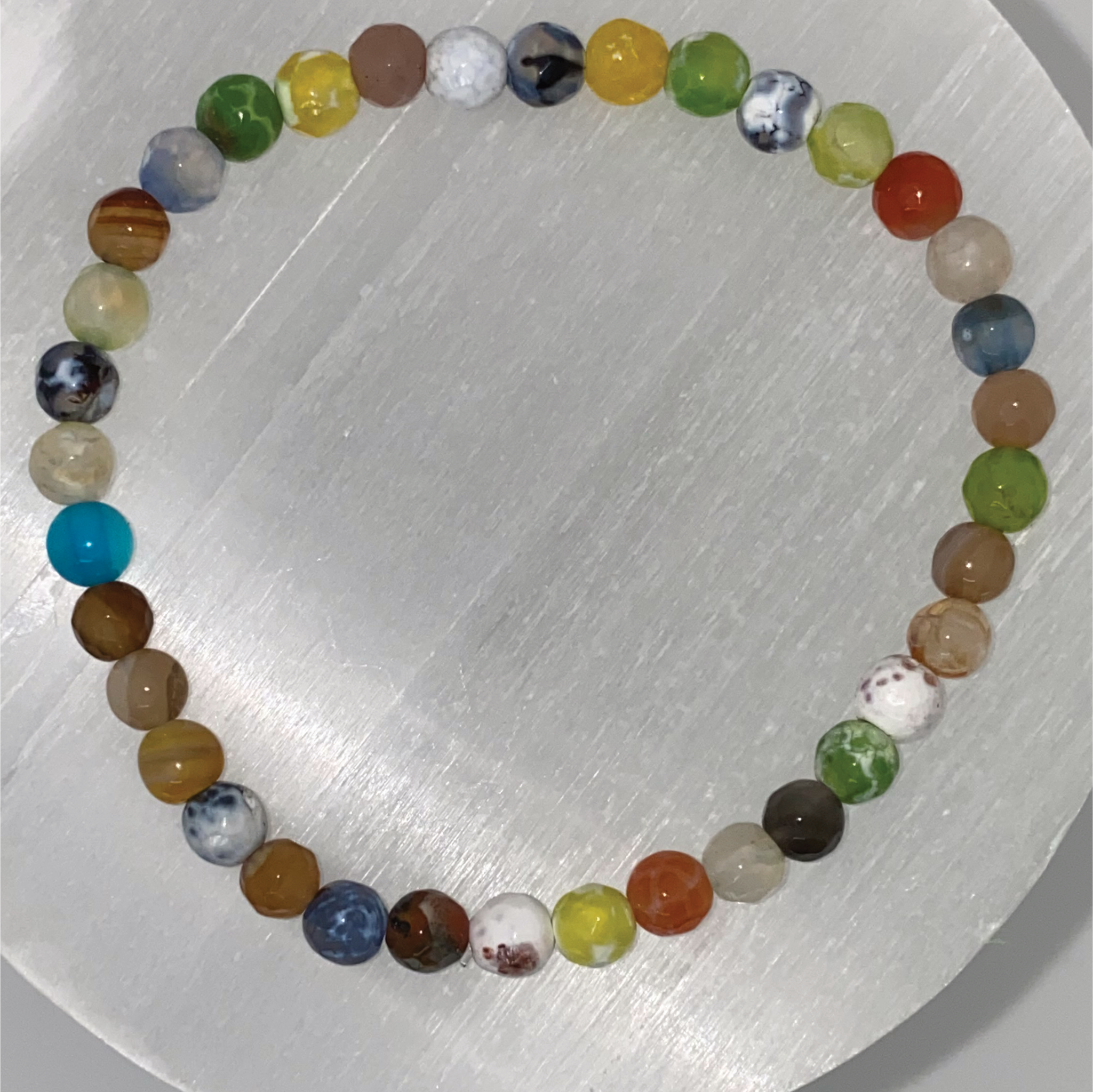 Pulsera de cristales marinos multicolor