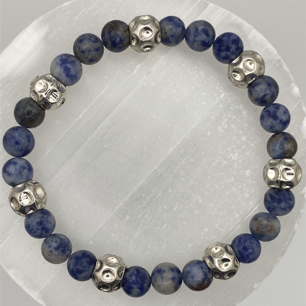 Sodalite Bracelet with Silver Spacers
