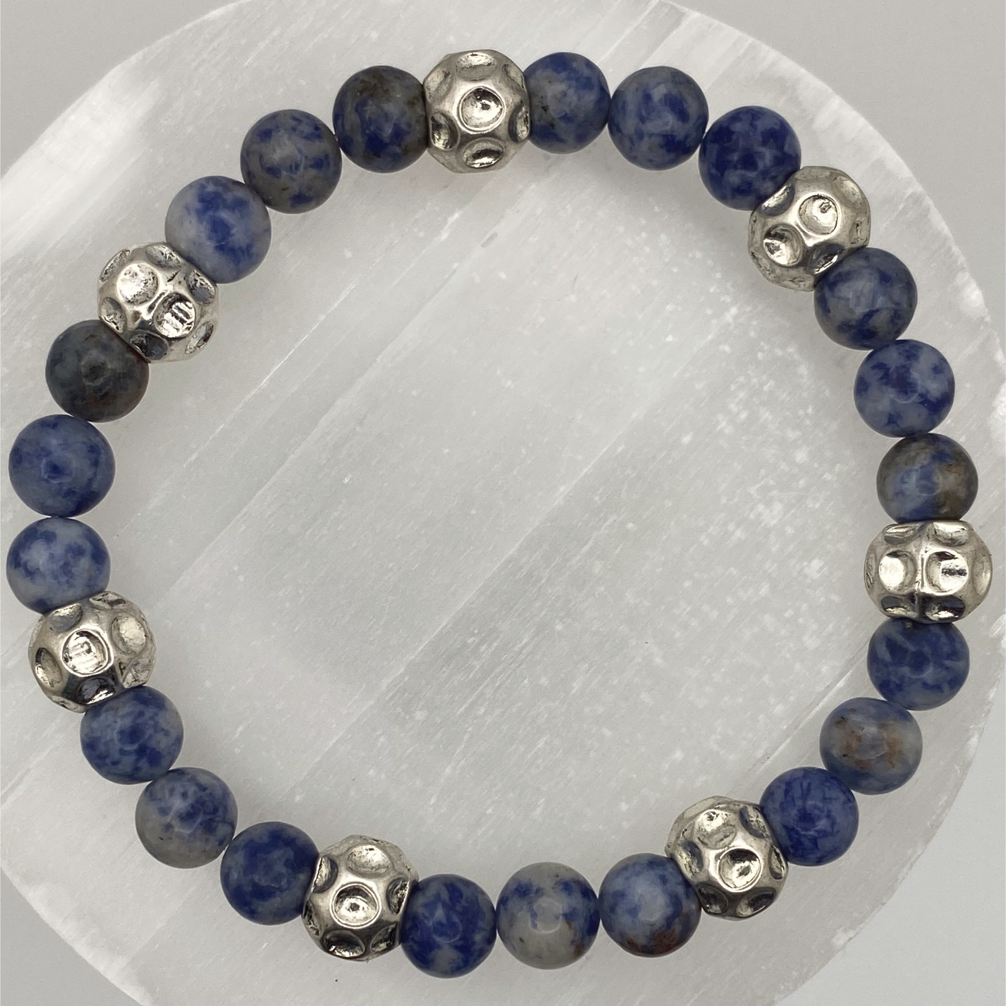 Sodalite Bracelet with Silver Spacers