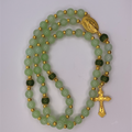 Green Dark Green Full 5 Decade Gold Rosary
