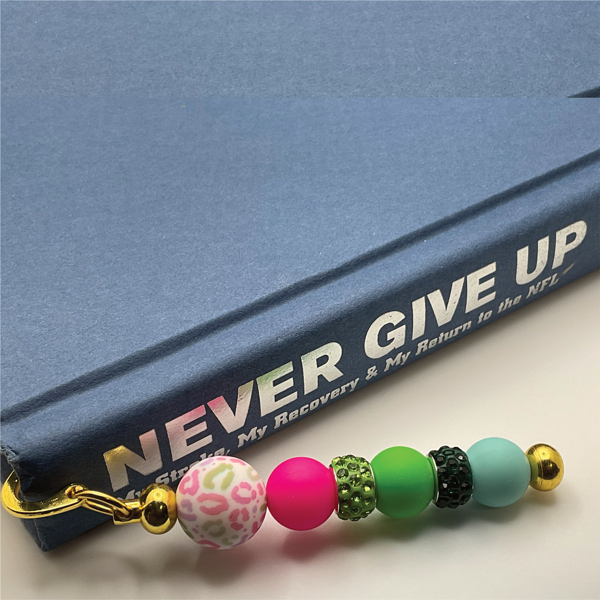Pink Green Leopard Spot Bookmark