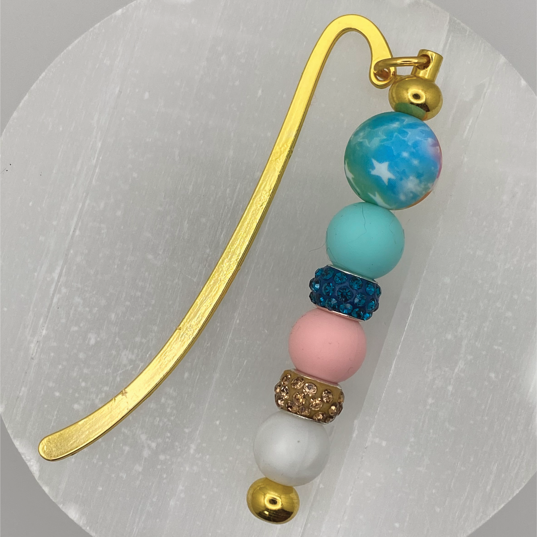 Blue Pink Star Bookmark