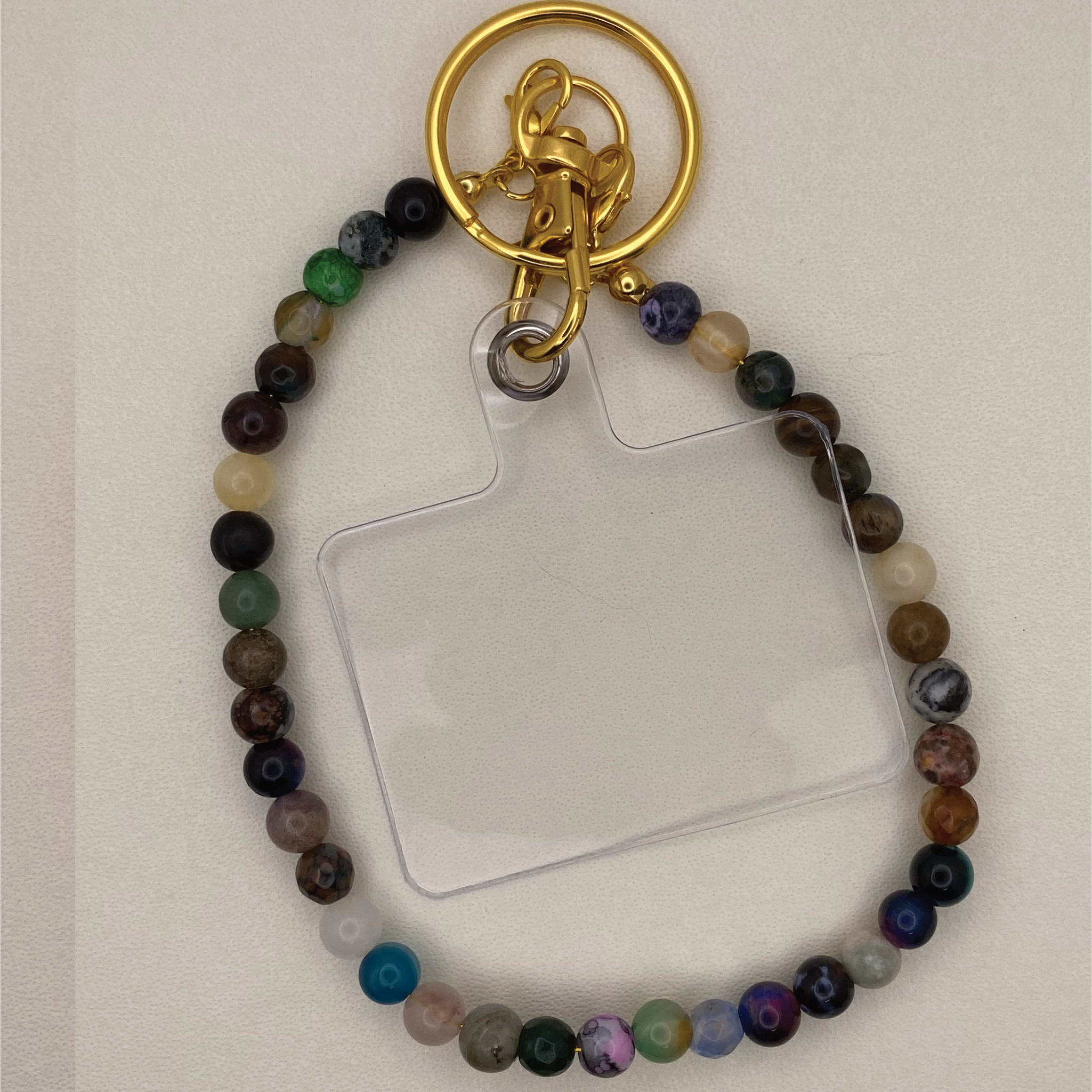 Multicolored Agate Phone Strap