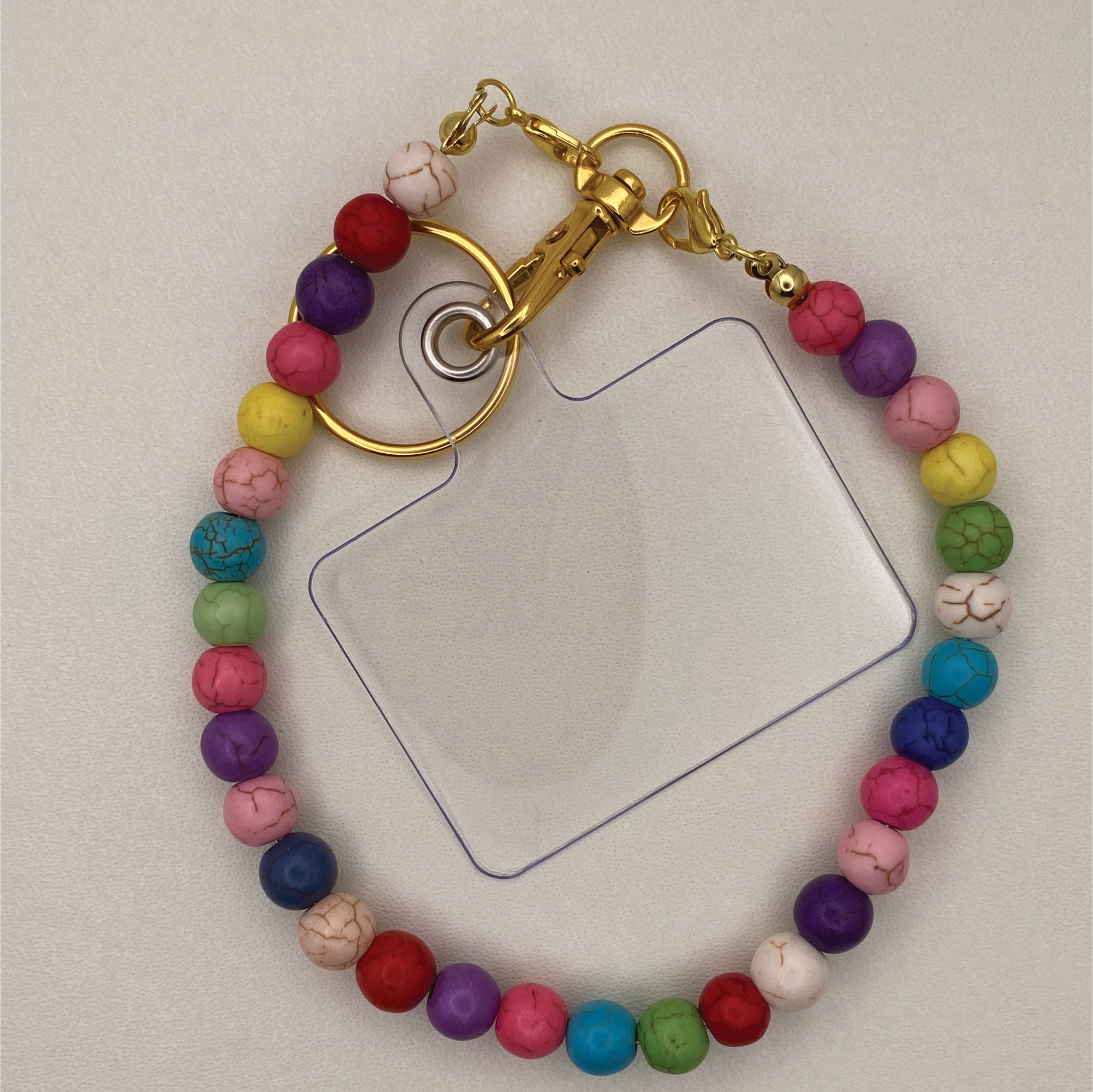 Multicolored Howlite Phone Strap