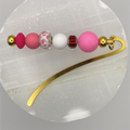 Pink Flamingo White Red Gold Bookmark