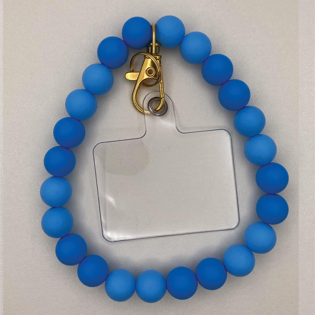 Double Blue Silicone Phone Strap