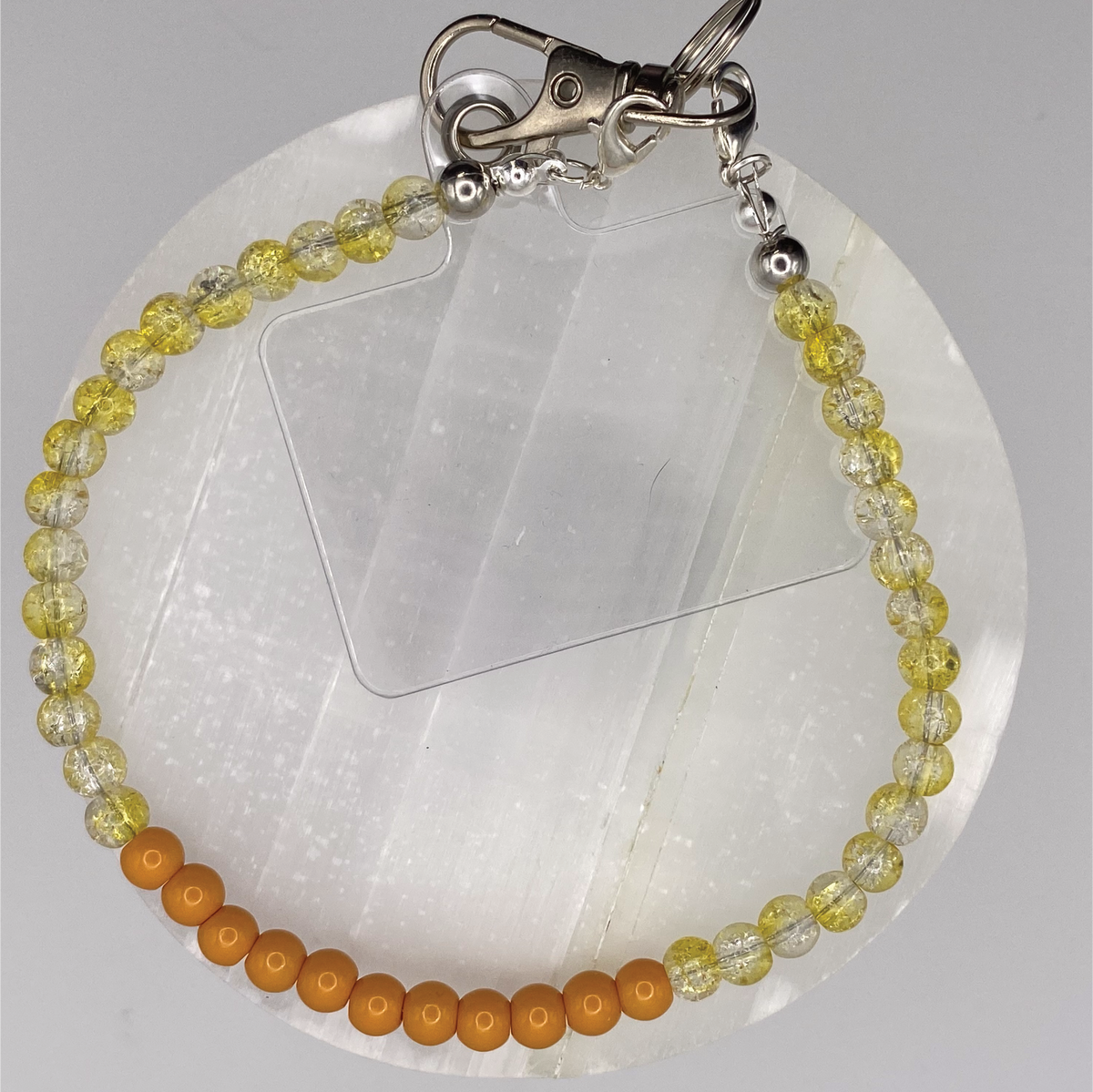 Yellow Orange Glass Phone Strap