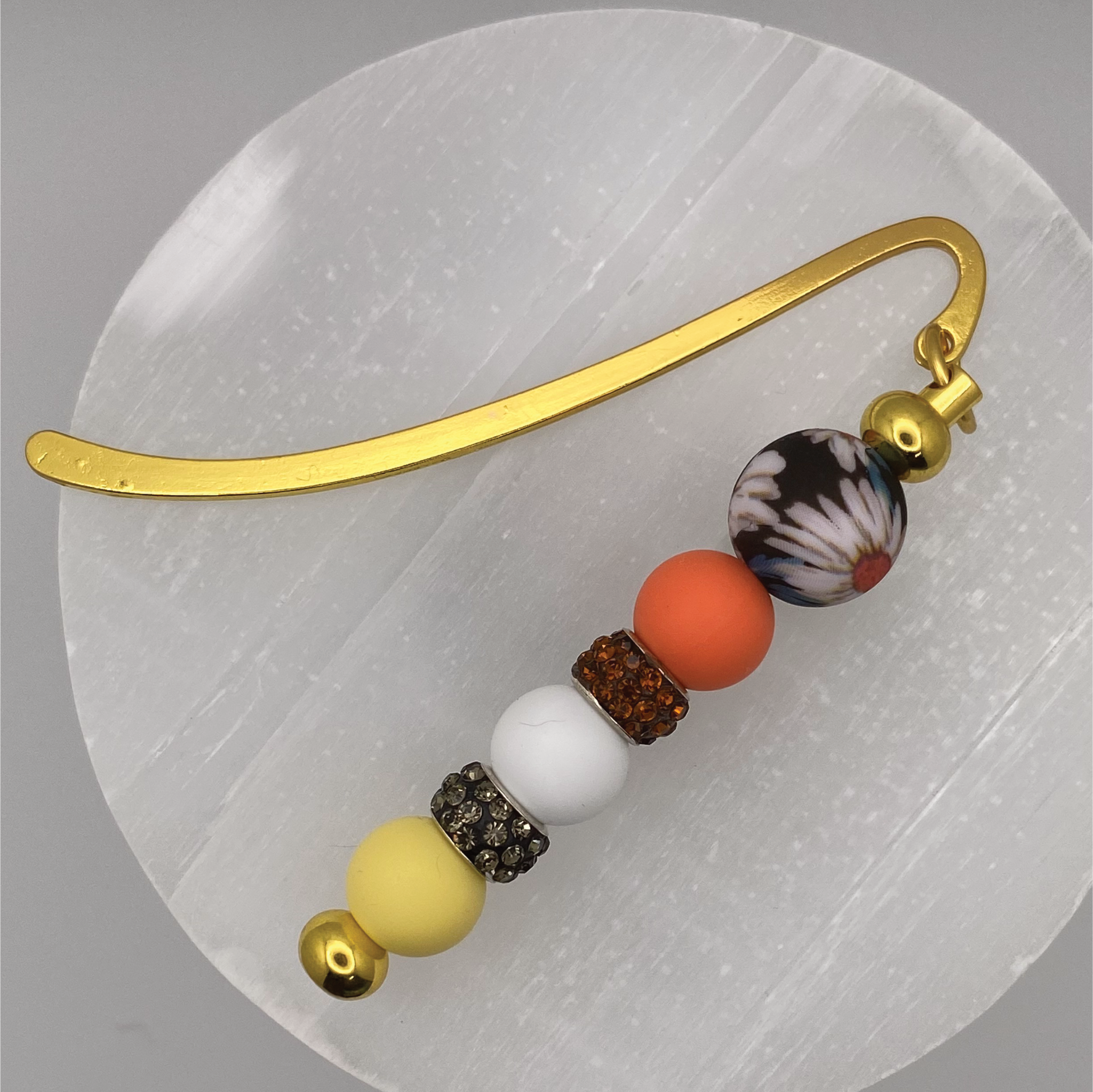 White Flower Bookmark