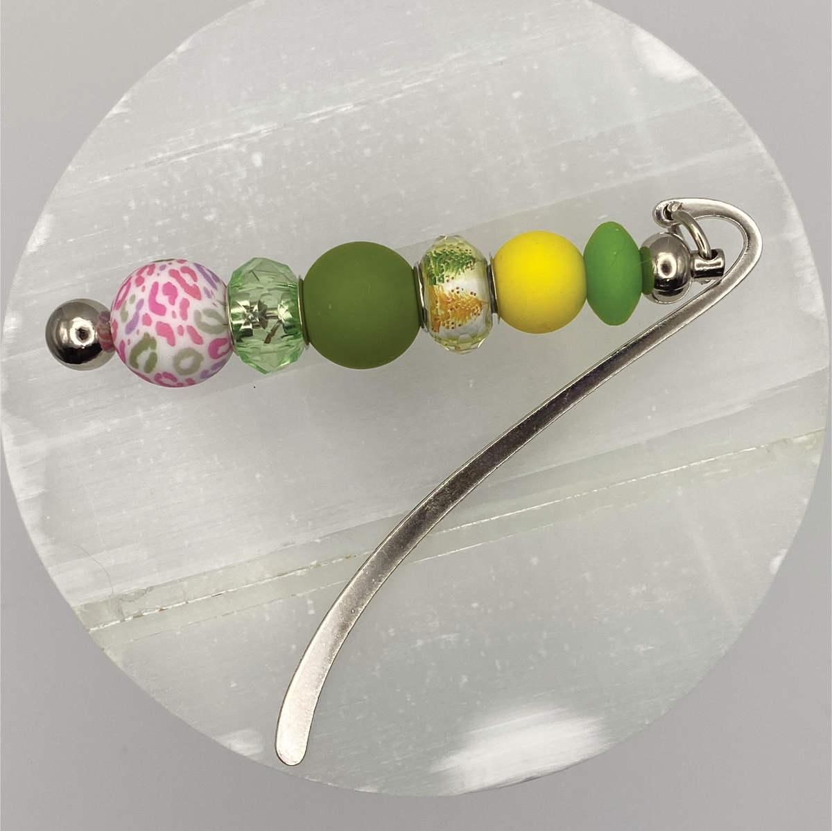Green Yellow Silver Bookmark