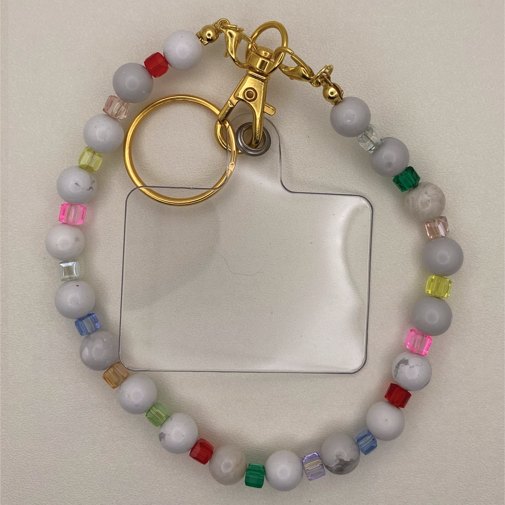 Magnesite Multicolored Crystal Phone Strap