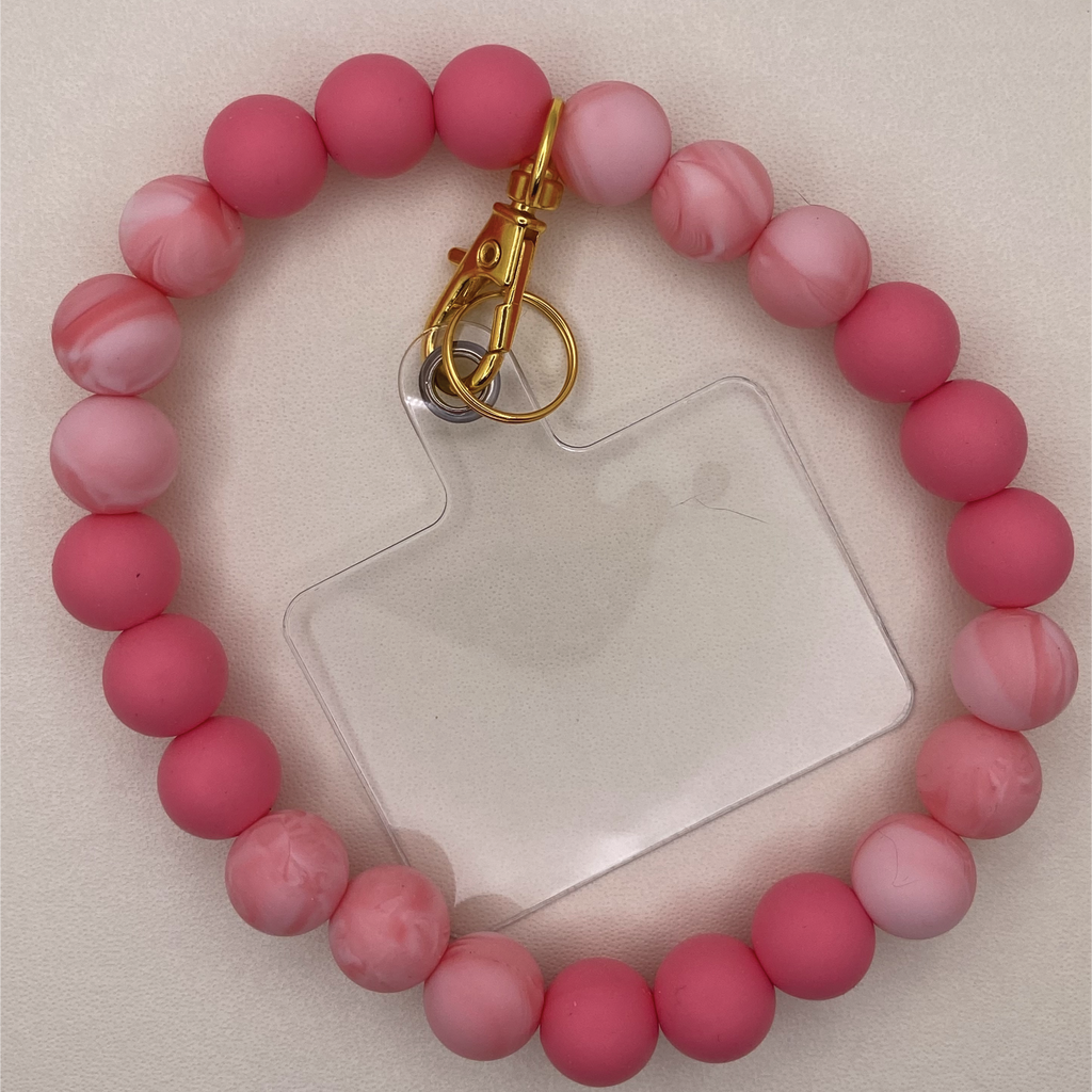 Correa de silicona para teléfono Double Pink Swirl