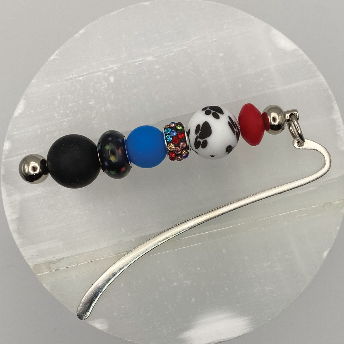 Black Paws Silver Bookmark