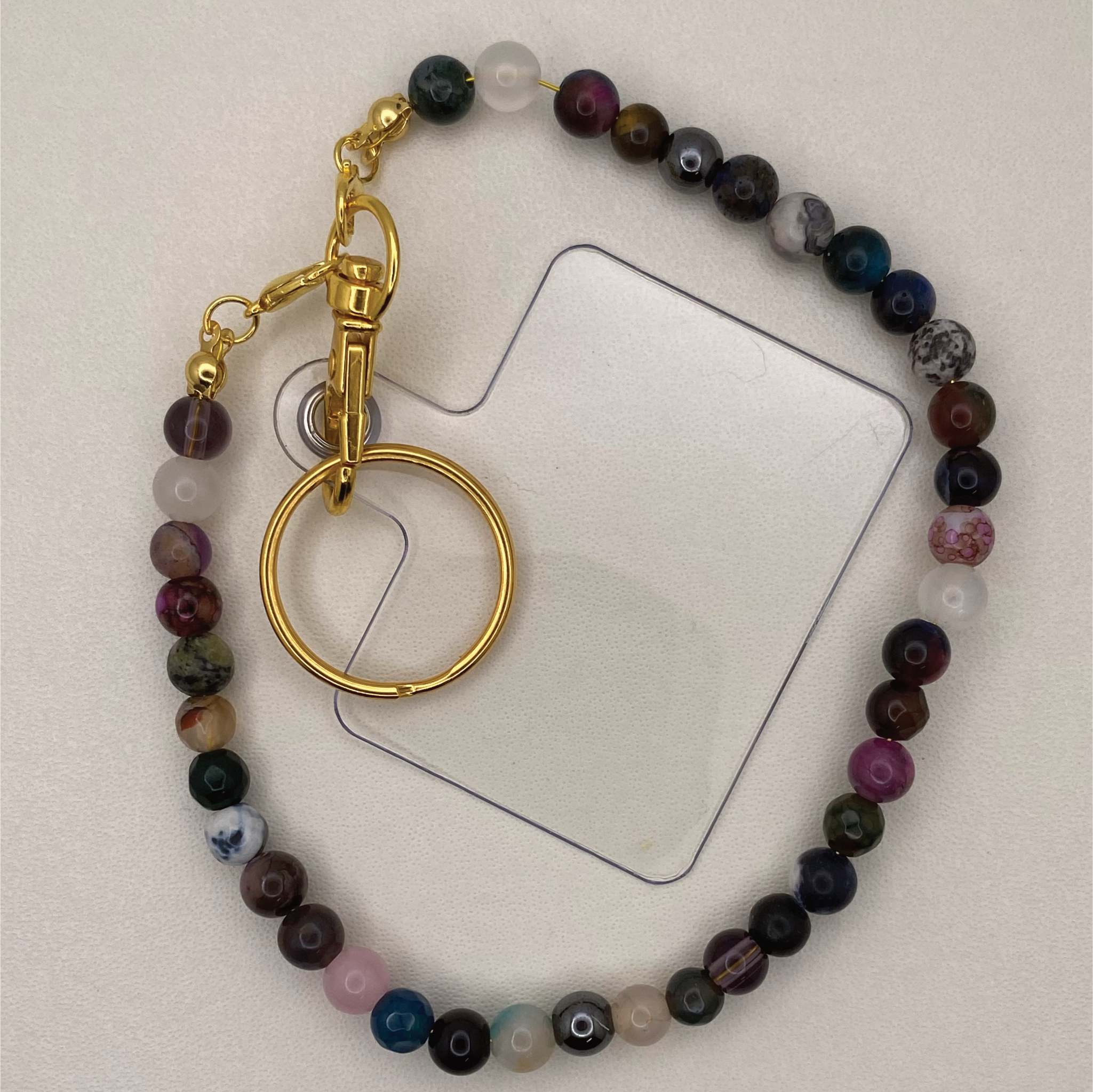 Multicolored Rhodonite Phone Strap