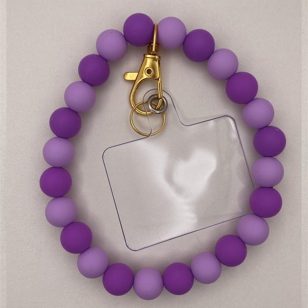 Correa de teléfono de silicona lila y morada