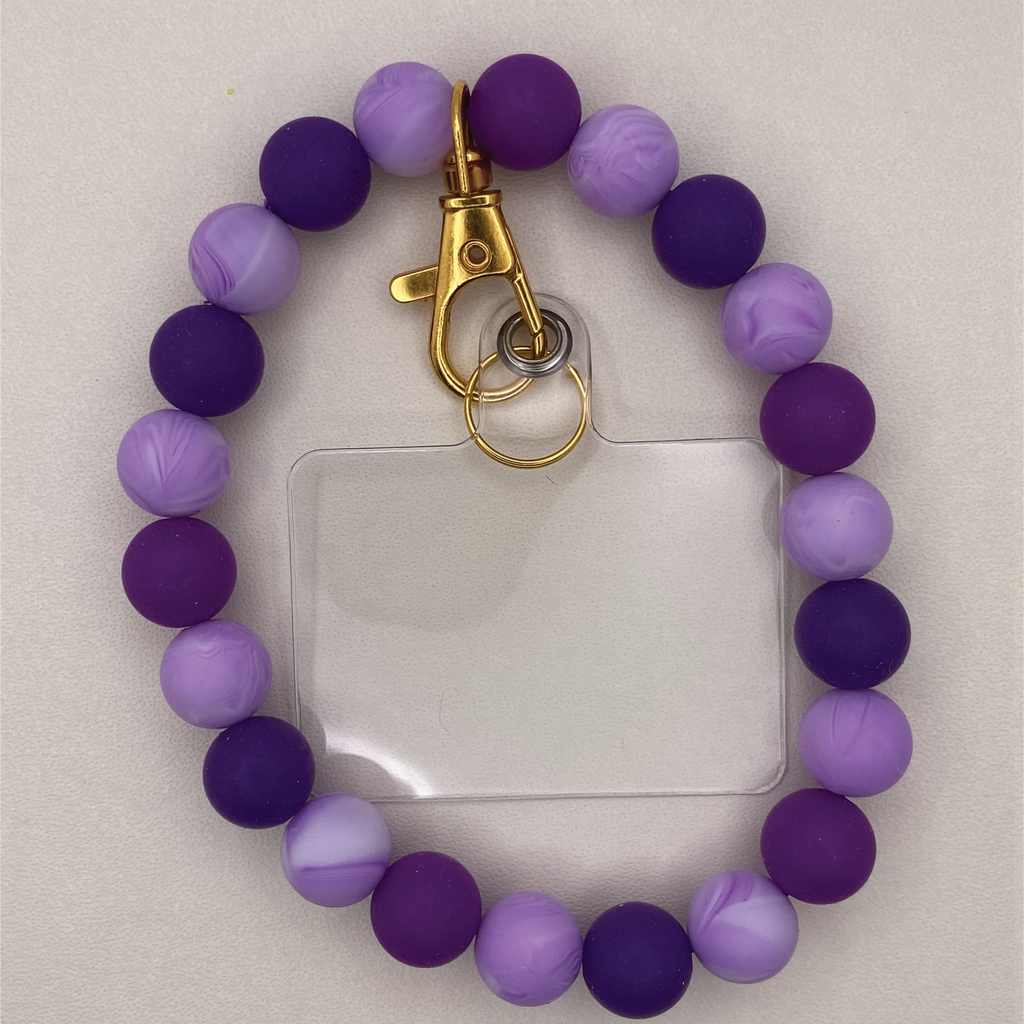 Purple Lilac Swirl Silicone Phone Strap