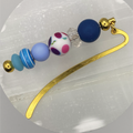 Blue Rainbow Spot Gold Bookmark