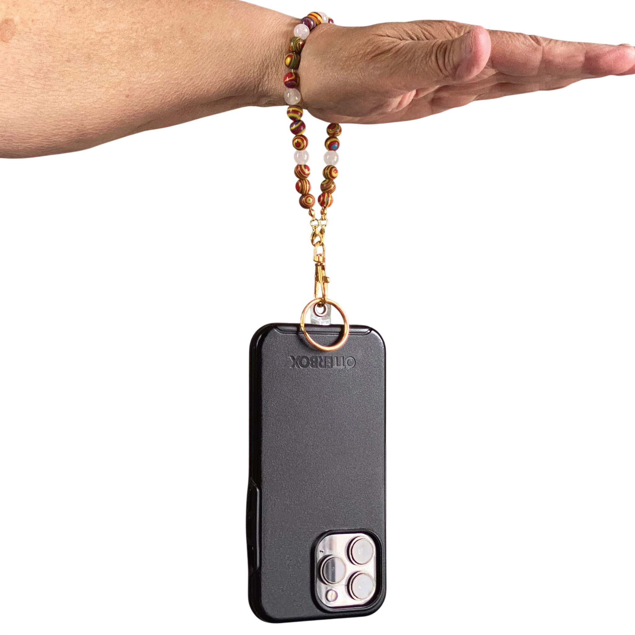 Calsilica Milky Quartz Phone Strap